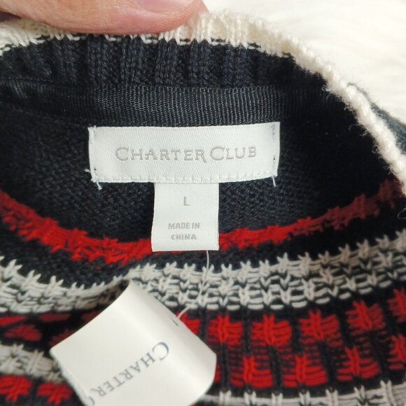 NWT KAREN SCOTT Holiday Dog Pattern Sweater LARGE(12-14) Cotton Blend Pullover - Picture 12 of 13